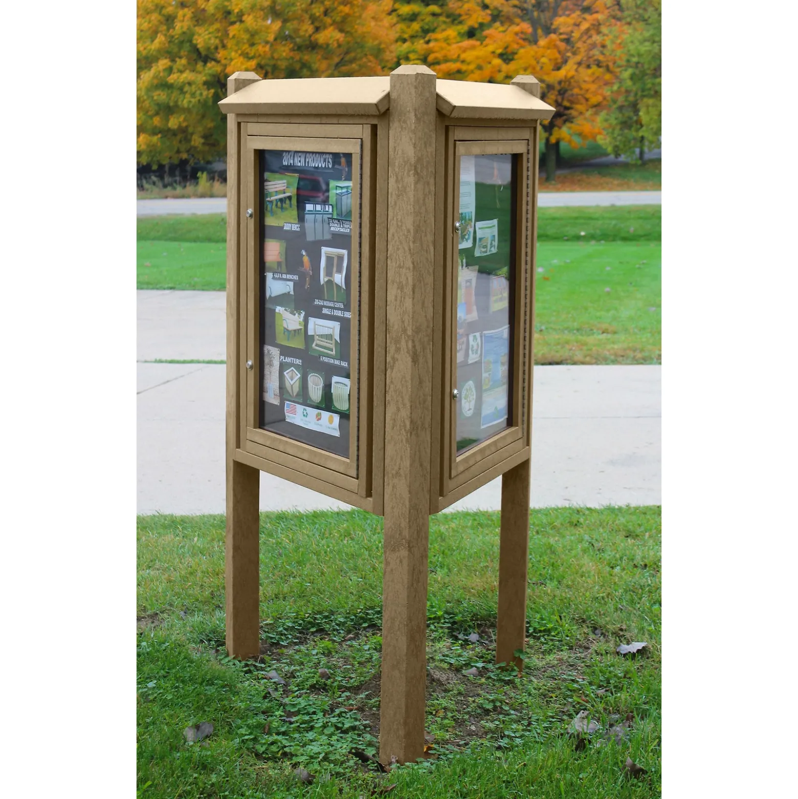 Three Sided Outdoor Kiosk