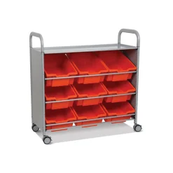 Tilted Cart with 9 Trays - 6"D