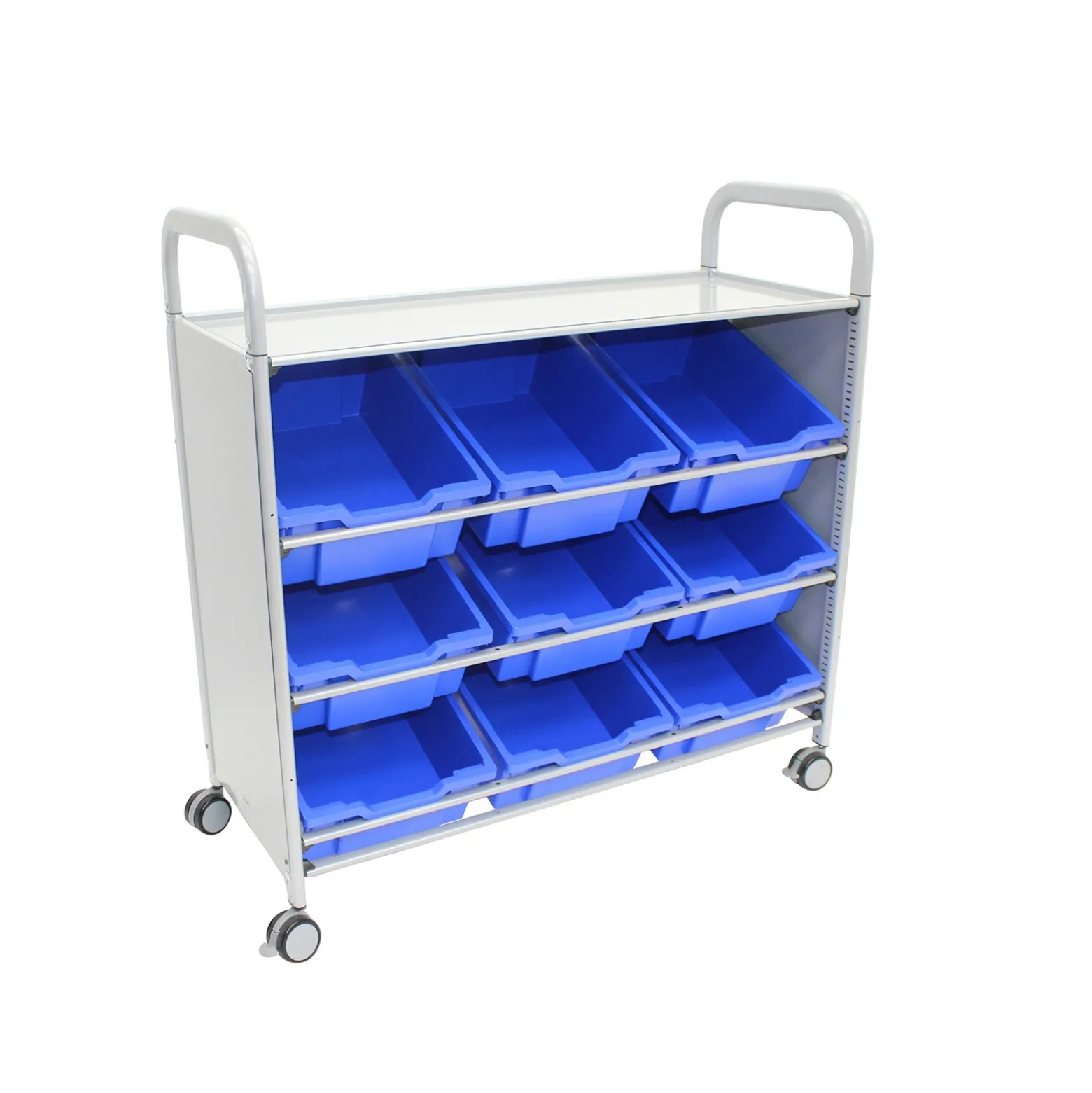 Tilted Cart with 9 Trays - 6"D