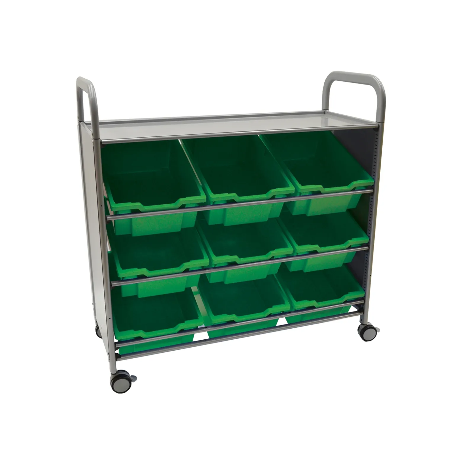 Tilted Cart with 9 Trays - 6"D