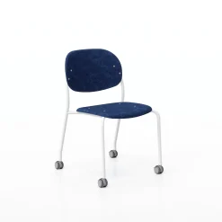 Tioga Armless Guest Chair with Casters - PET Felt Seat & Back