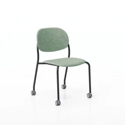 Tioga Armless Guest Chair with Casters - PET Felt Seat & Back