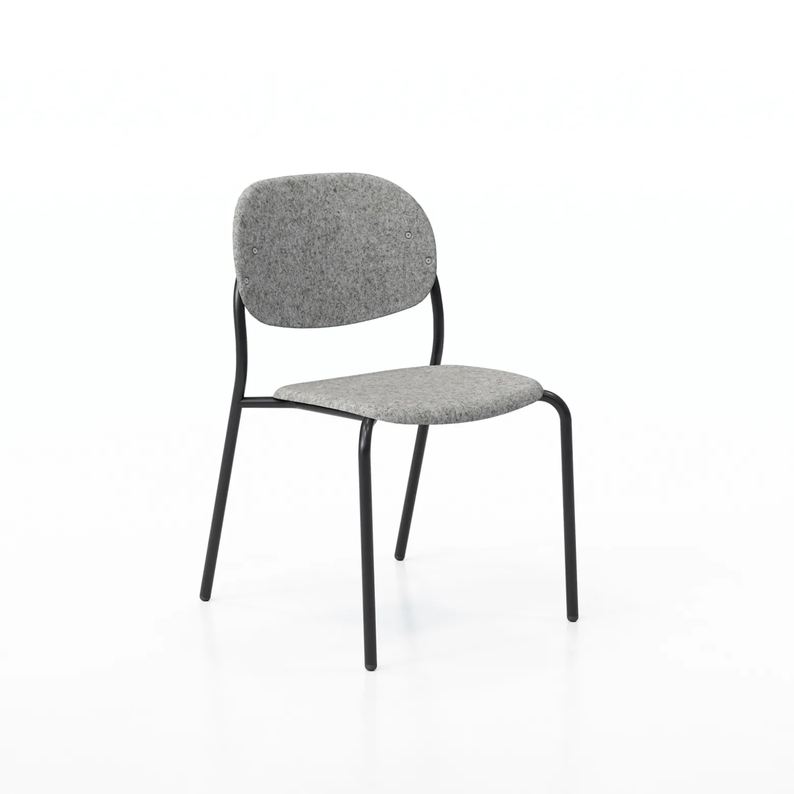 Tioga Armless Guest Chair with PET Felt Seat and Back - 2/carton