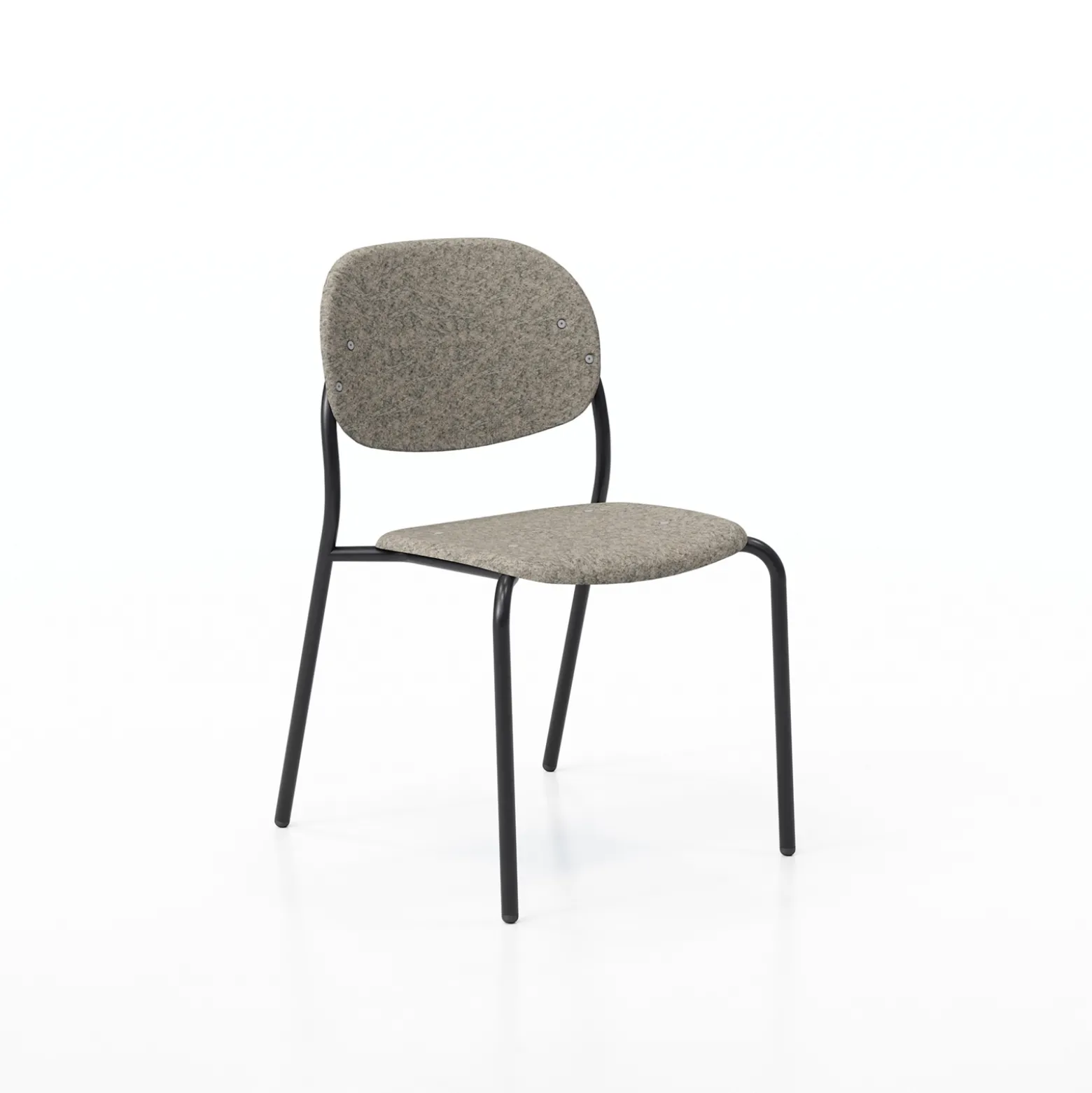 Tioga Armless Guest Chair with PET Felt Seat and Back - 2/carton