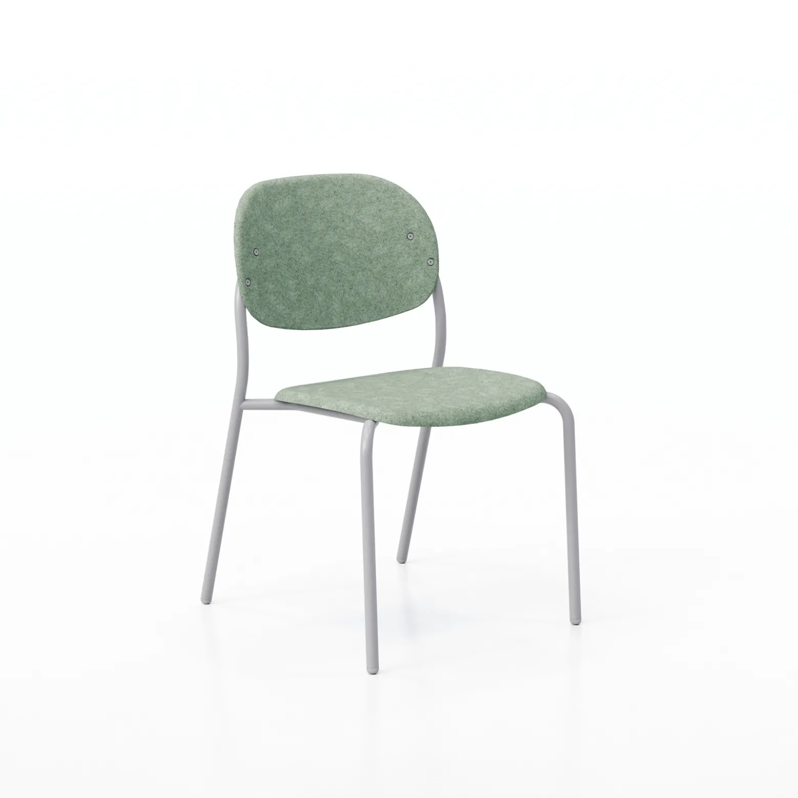 Tioga Armless Guest Chair with PET Felt Seat and Back - 2/carton