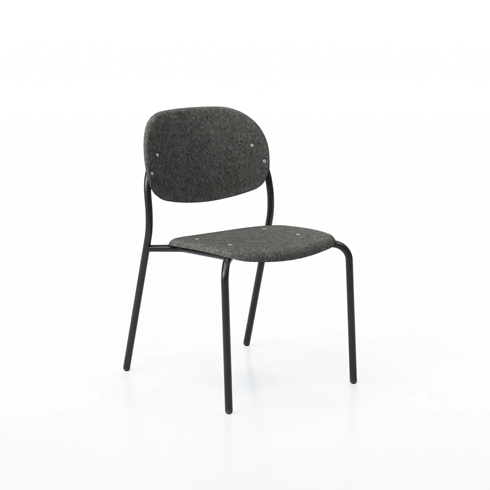 Tioga Armless Guest Chair with PET Felt Seat and Back - 2/carton