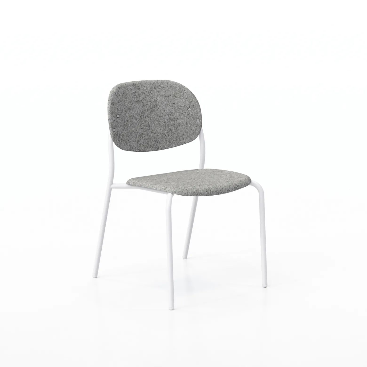 Tioga Armless Guest Chair with PET Felt Seat and Back - 2/carton