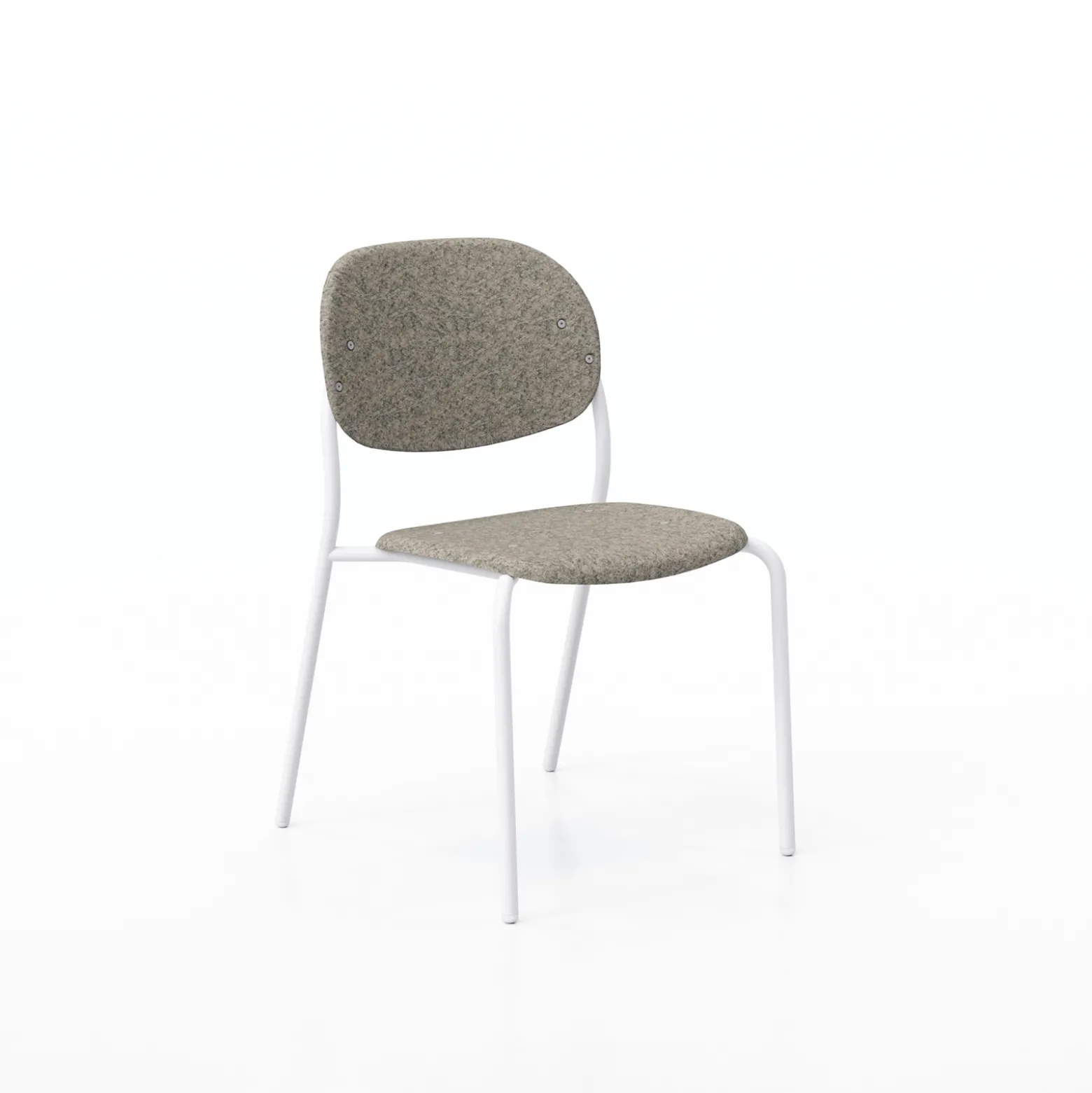 Tioga Armless Guest Chair with PET Felt Seat and Back - 2/carton