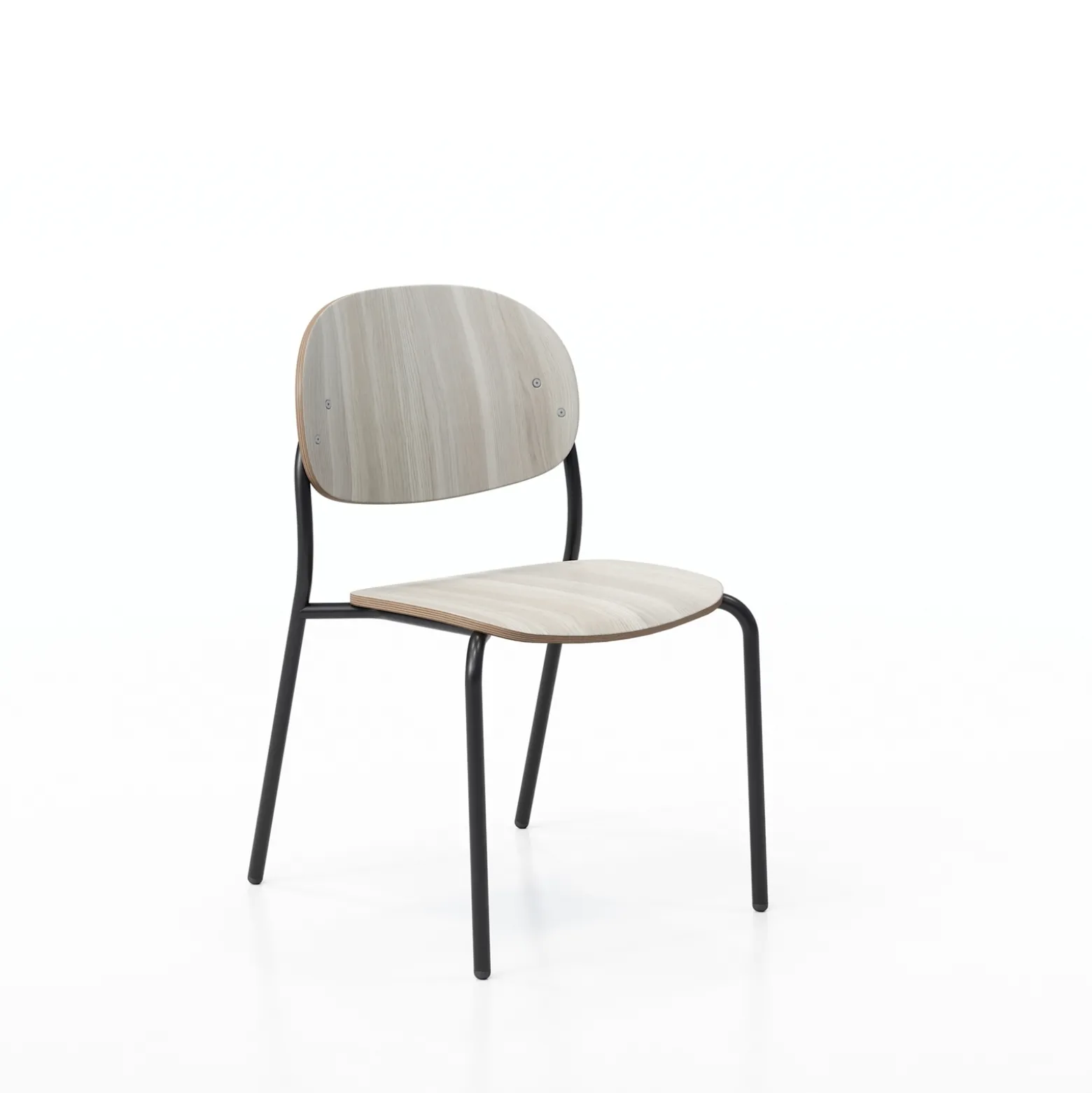 Tioga Armless Guest Chair with Laminate Seat and Back - 2/carton