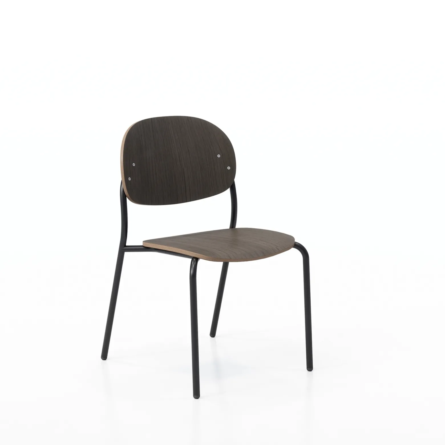 Tioga Armless Guest Chair with Laminate Seat and Back - 2/carton