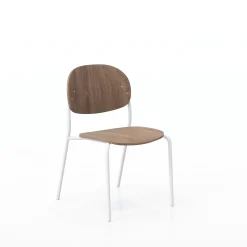 Tioga Armless Guest Chair with Laminate Seat and Back - 2/carton