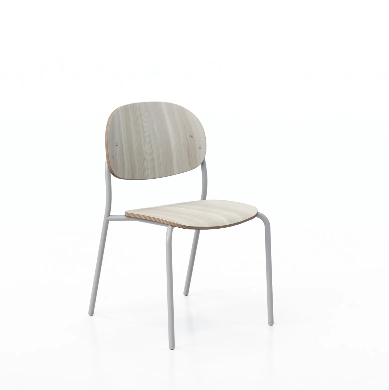 Tioga Armless Guest Chair with Laminate Seat and Back - 2/carton