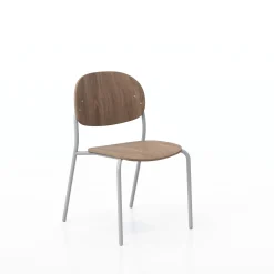 Tioga Armless Guest Chair with Laminate Seat and Back - 2/carton