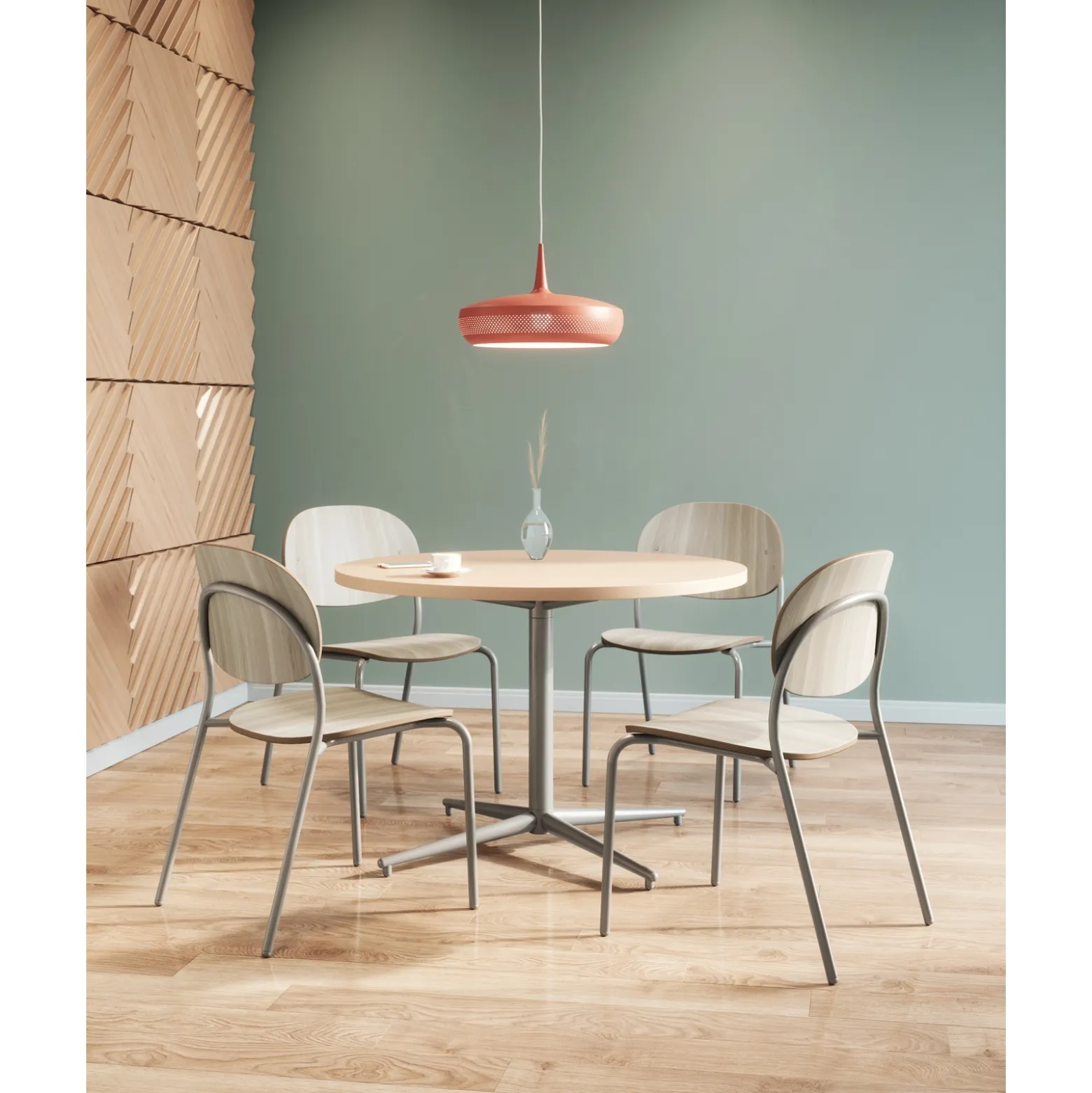 Tioga Armless Guest Chair with Laminate Seat and Back - 2/carton