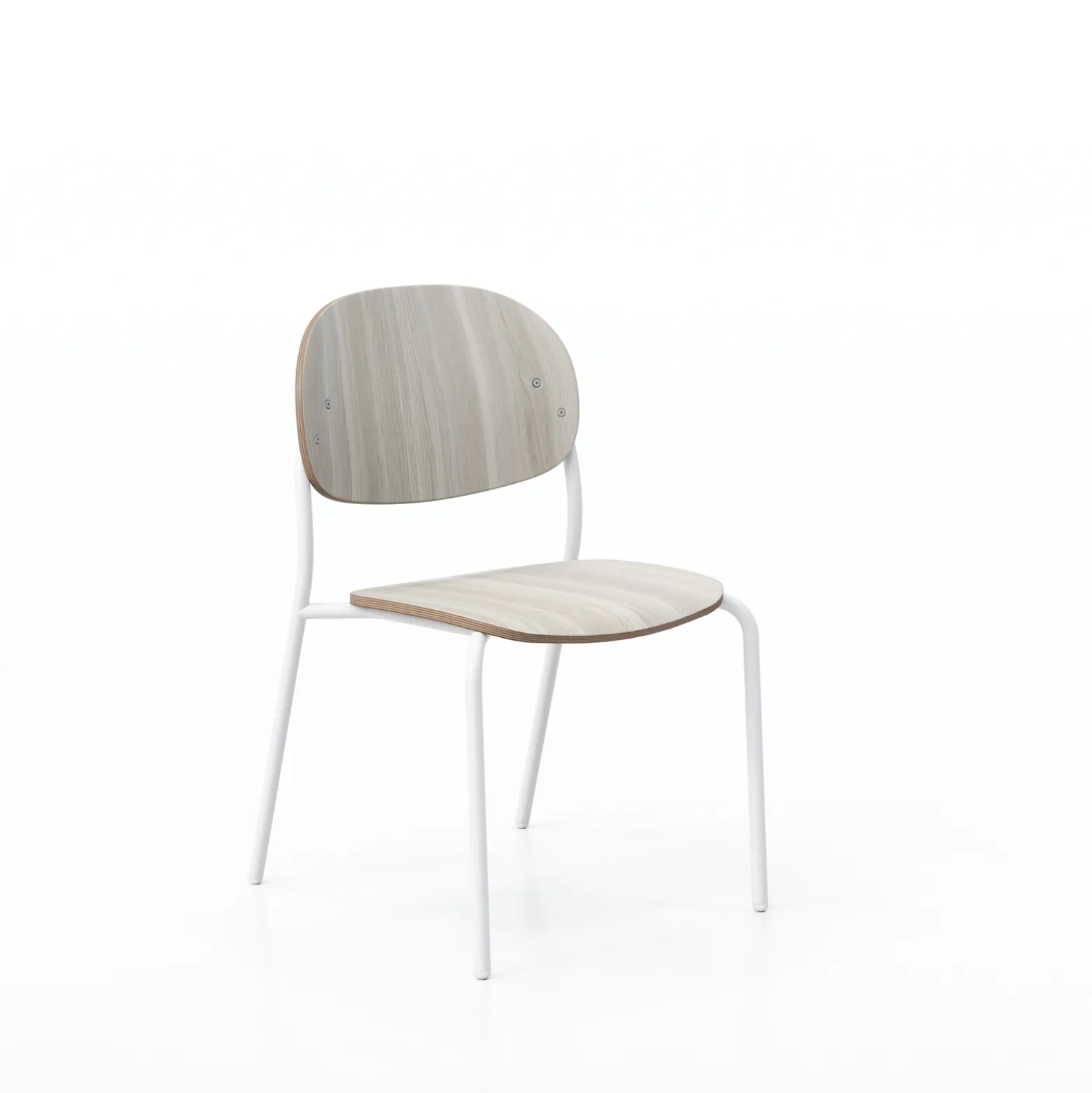 Tioga Armless Guest Chair with Laminate Seat and Back - 2/carton