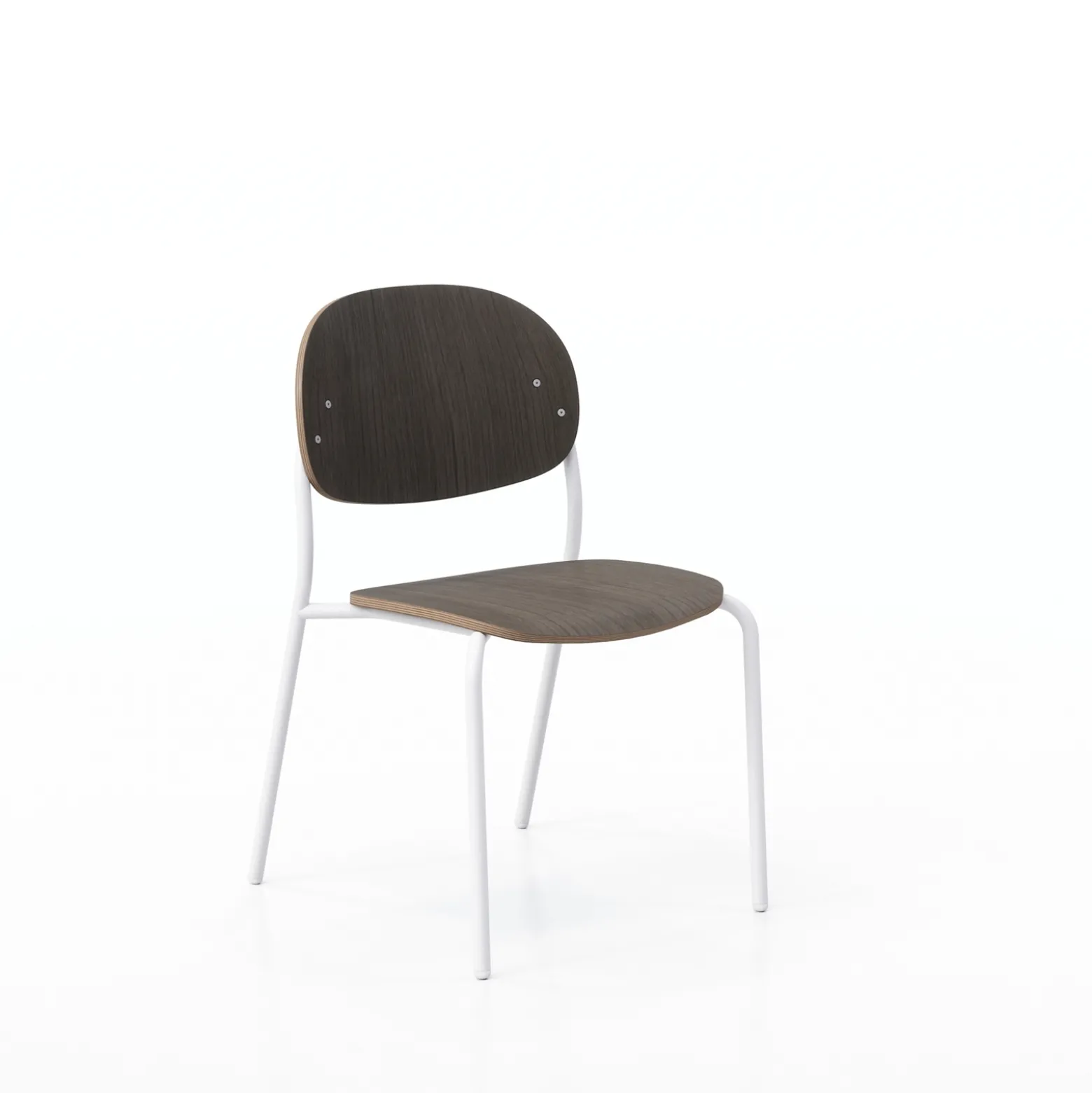 Tioga Armless Guest Chair with Laminate Seat and Back - 2/carton