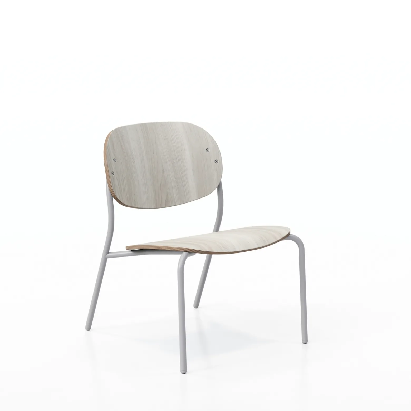 Tioga Armless Lounge Chair with Laminate Seat & Back