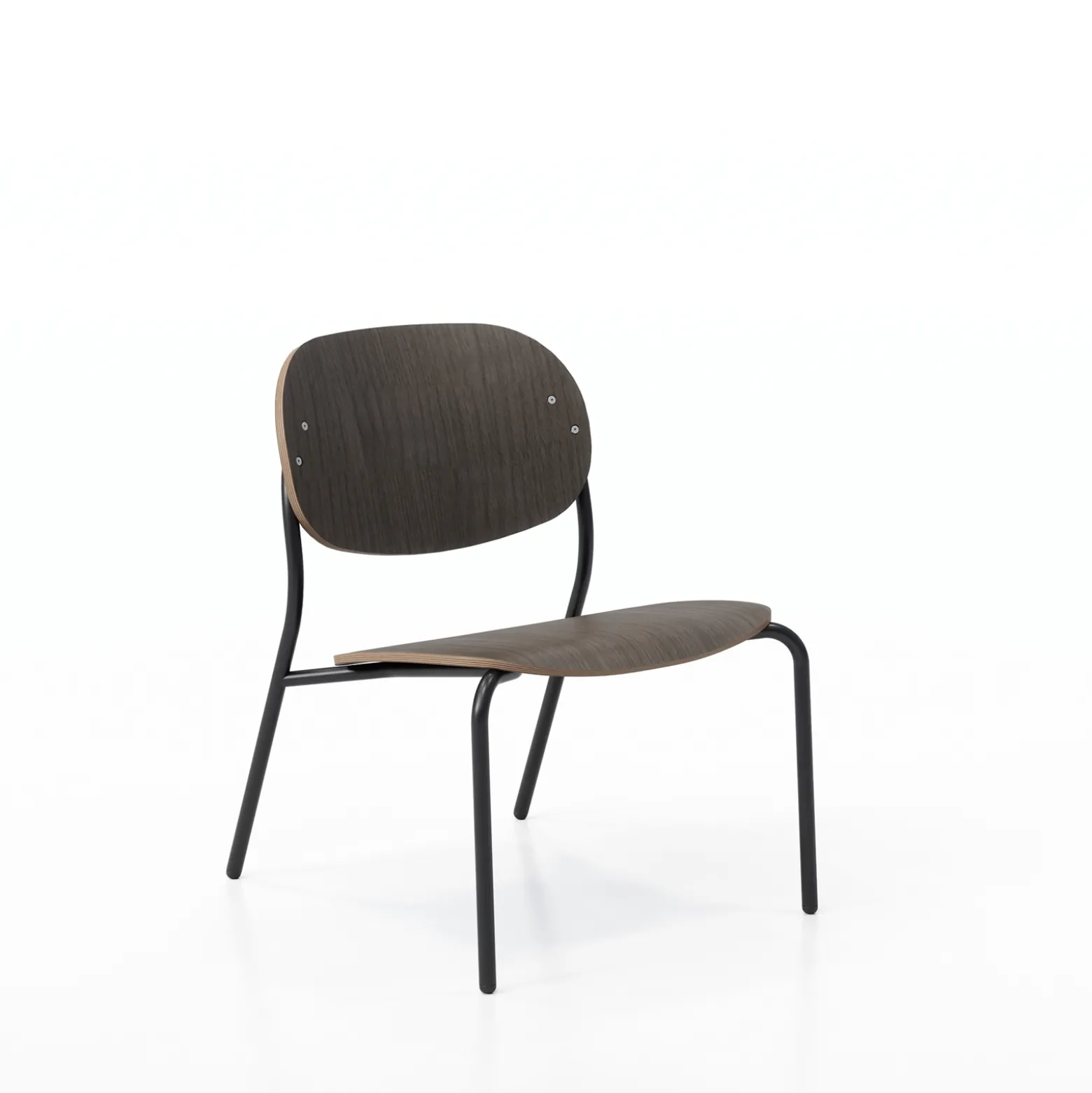 Tioga Armless Lounge Chair with Laminate Seat & Back