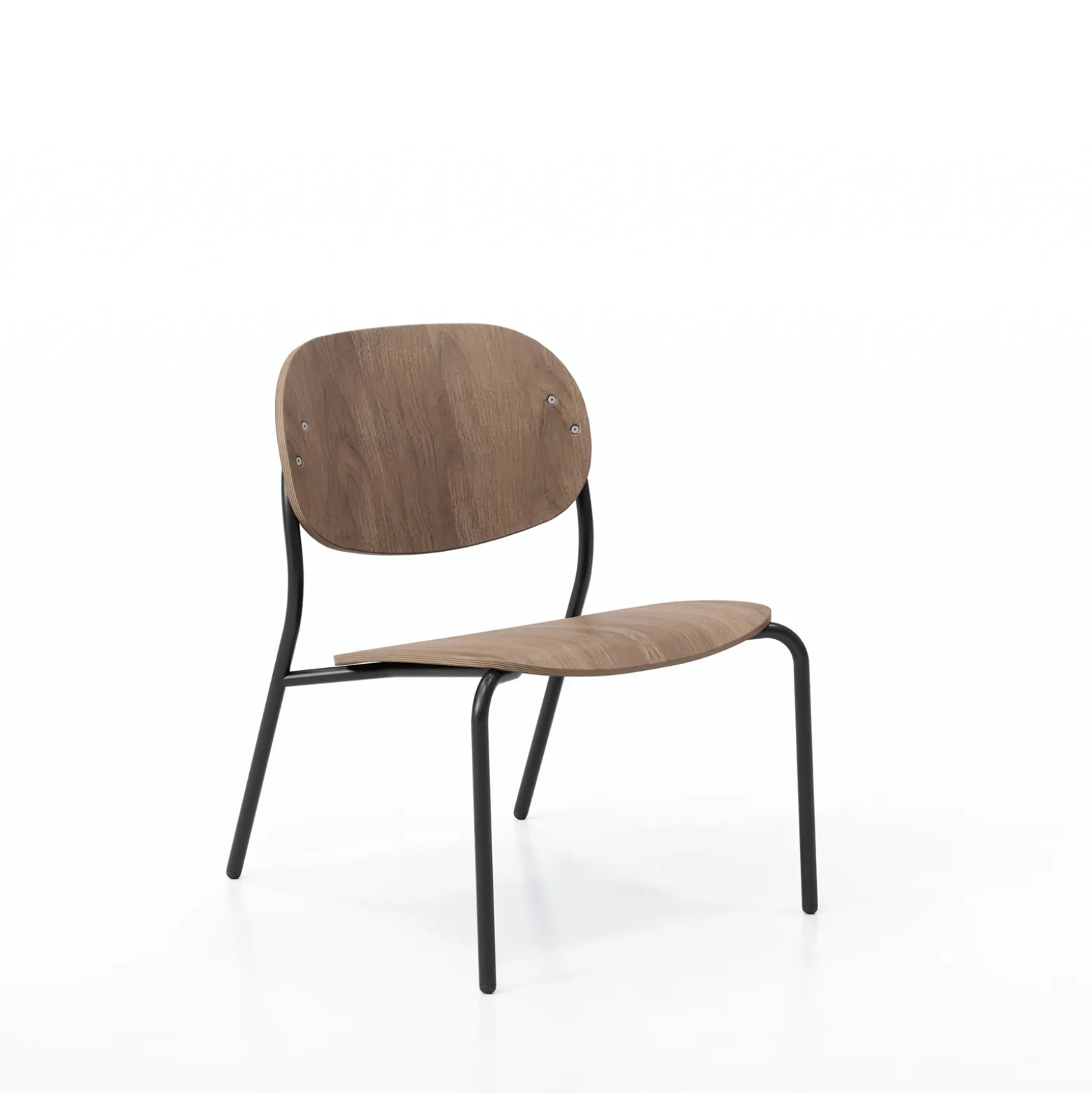 Tioga Armless Lounge Chair with Laminate Seat & Back
