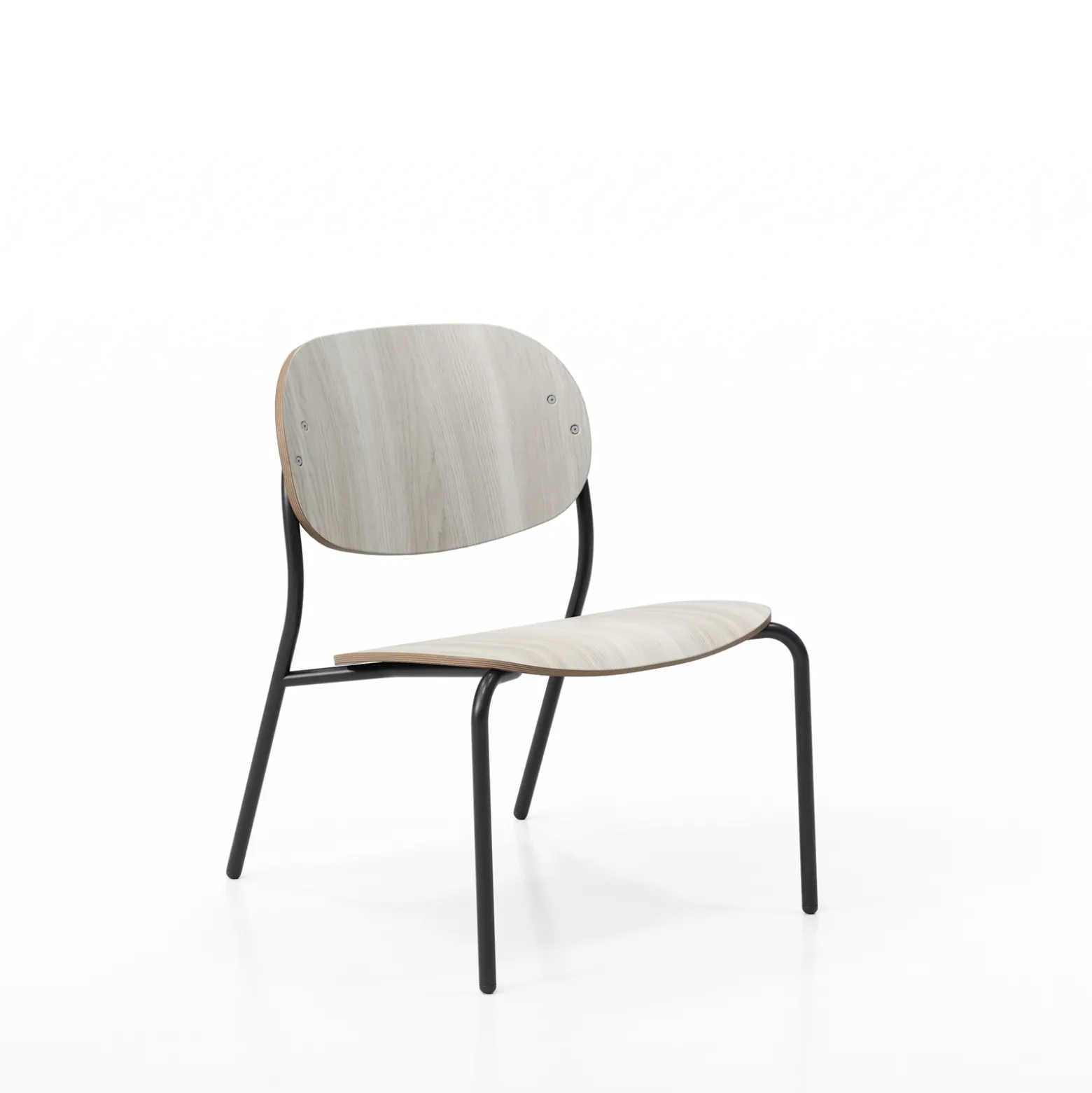 Tioga Armless Lounge Chair with Laminate Seat & Back