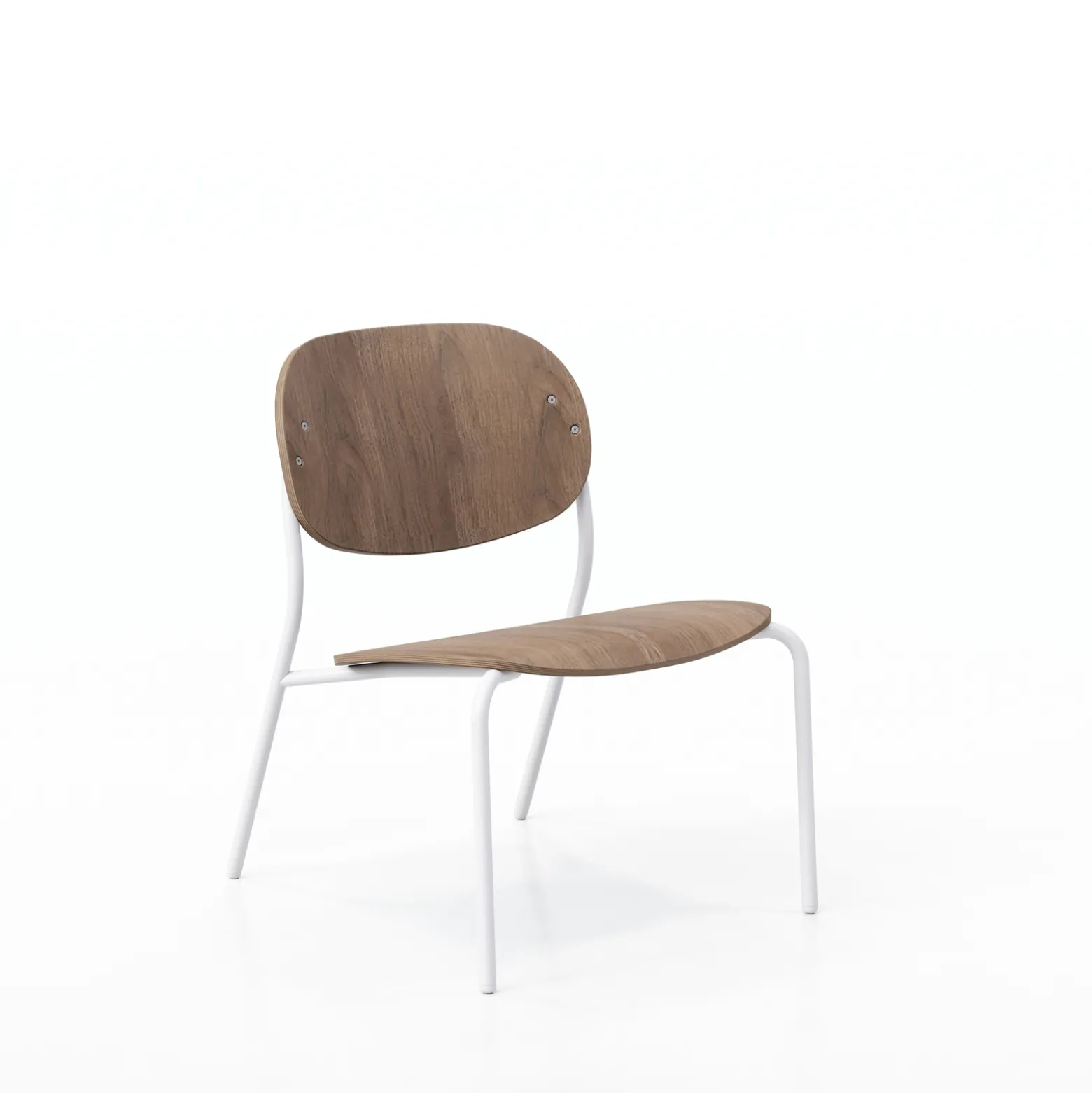 Tioga Armless Lounge Chair with Laminate Seat & Back