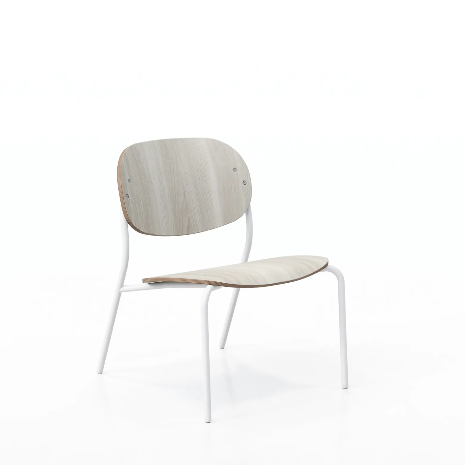 Tioga Armless Lounge Chair with Laminate Seat & Back