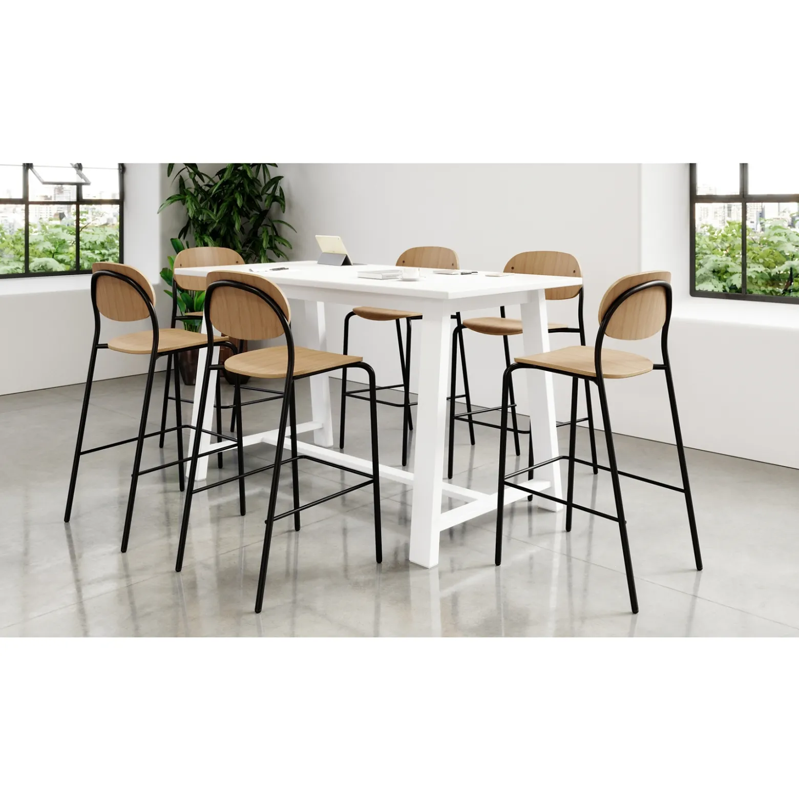 Tioga Barstool with Laminate Seat & Back