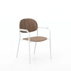 Tioga Guest Chair with Arms - Laminate Seat and Back