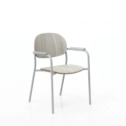 Tioga Guest Chair with Arms - Laminate Seat and Back