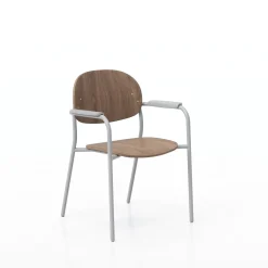Tioga Guest Chair with Arms - Laminate Seat and Back