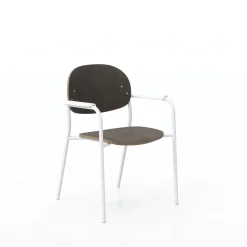 Tioga Guest Chair with Arms - Laminate Seat and Back