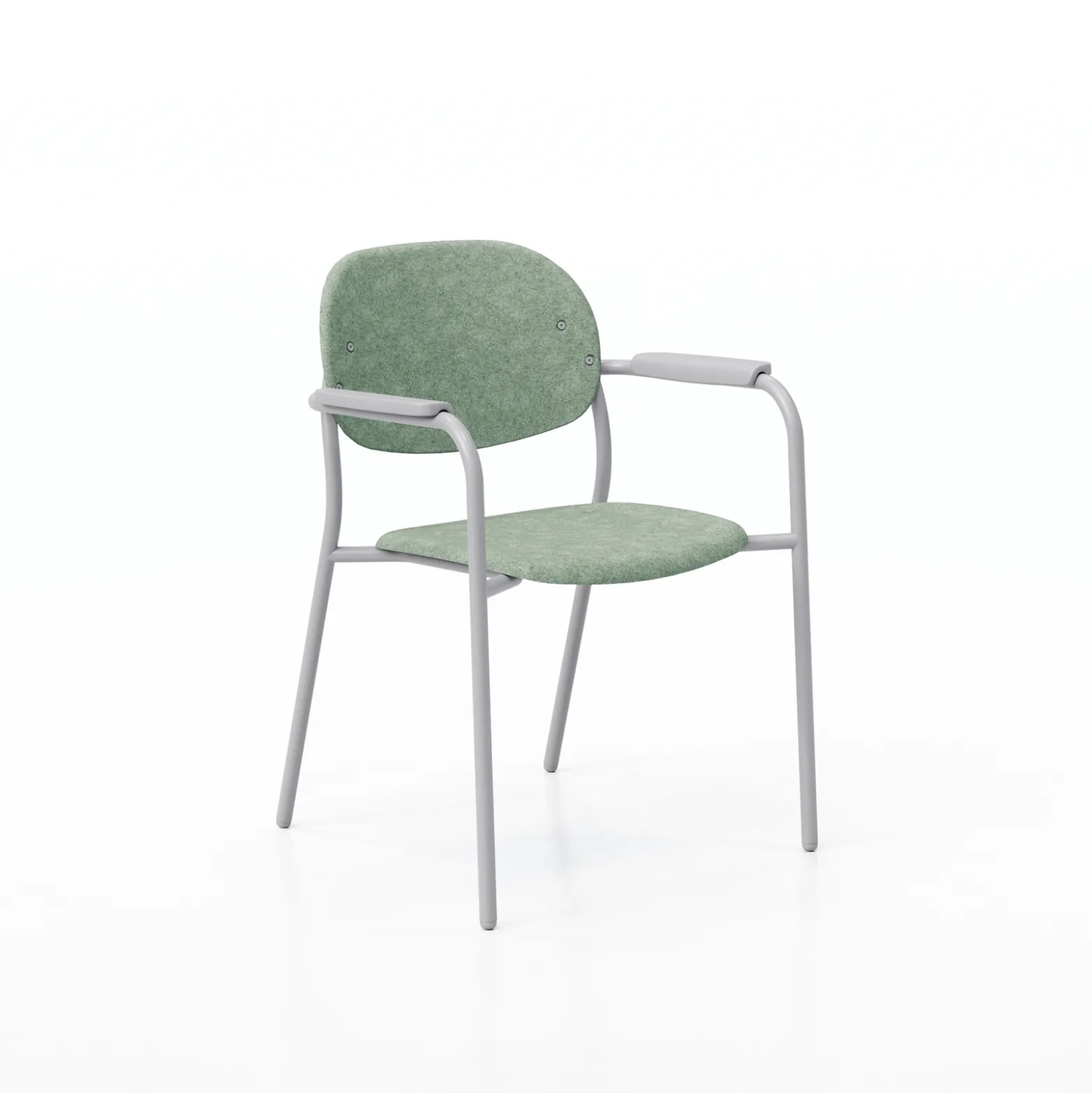 Tioga Guest Chair with Arms - PET Felt Seat and Back