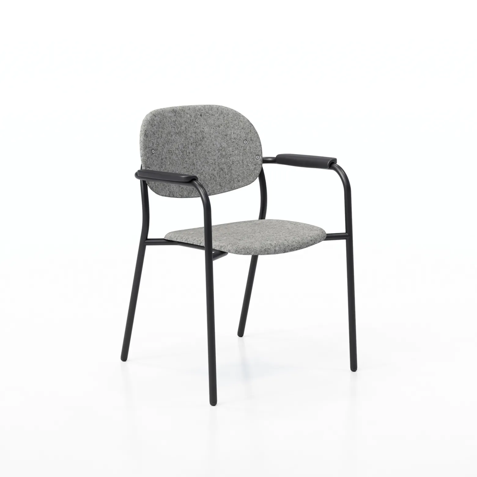 Tioga Guest Chair with Arms - PET Felt Seat and Back