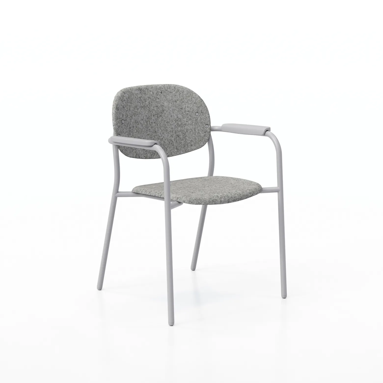 Tioga Guest Chair with Arms - PET Felt Seat and Back