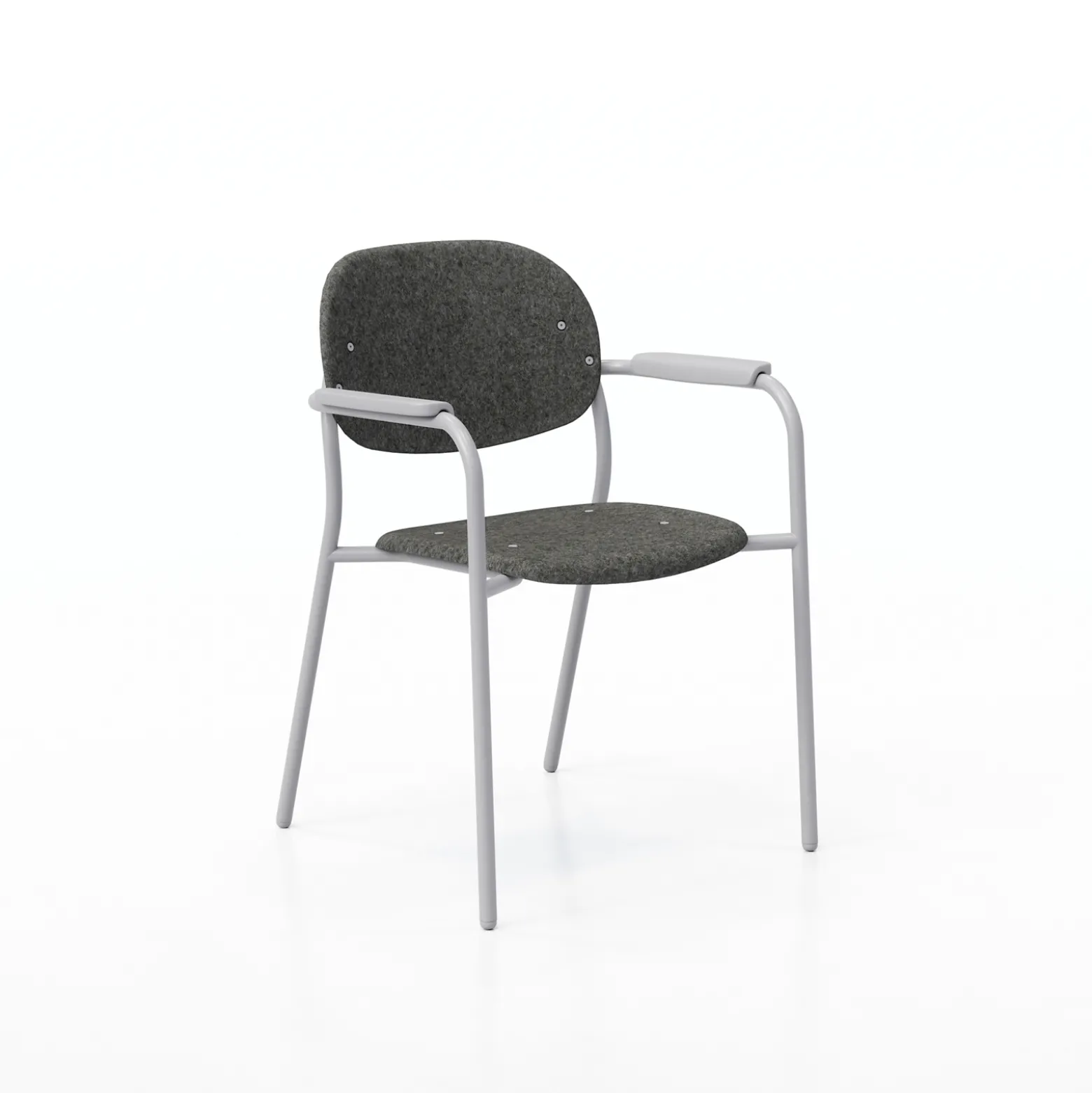 Tioga Guest Chair with Arms - PET Felt Seat and Back