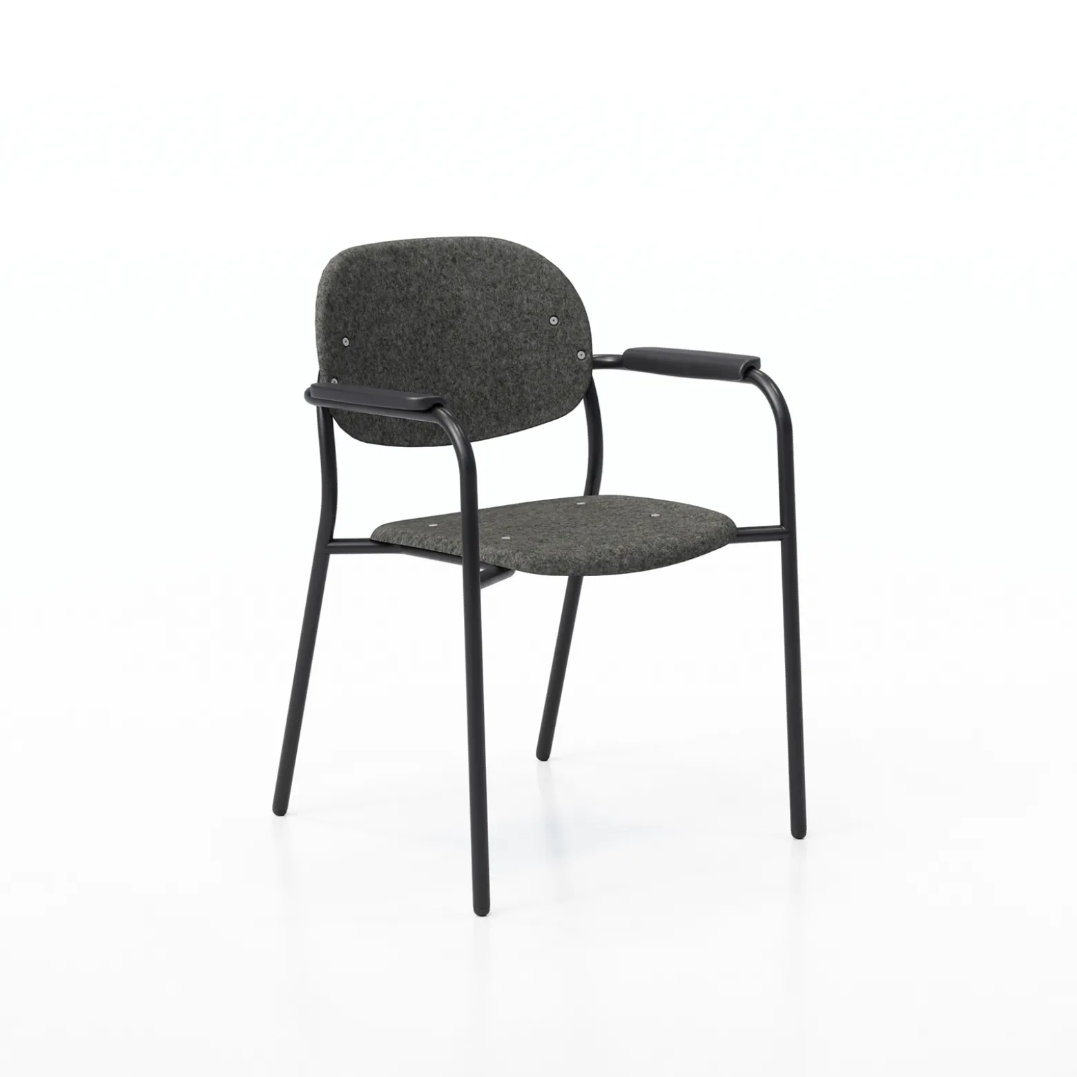 Tioga Guest Chair with Arms - PET Felt Seat and Back