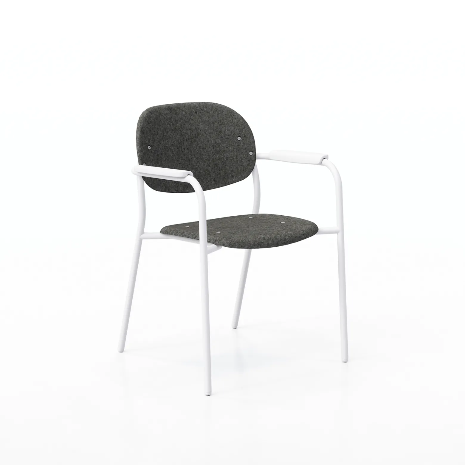 Tioga Guest Chair with Arms - PET Felt Seat and Back
