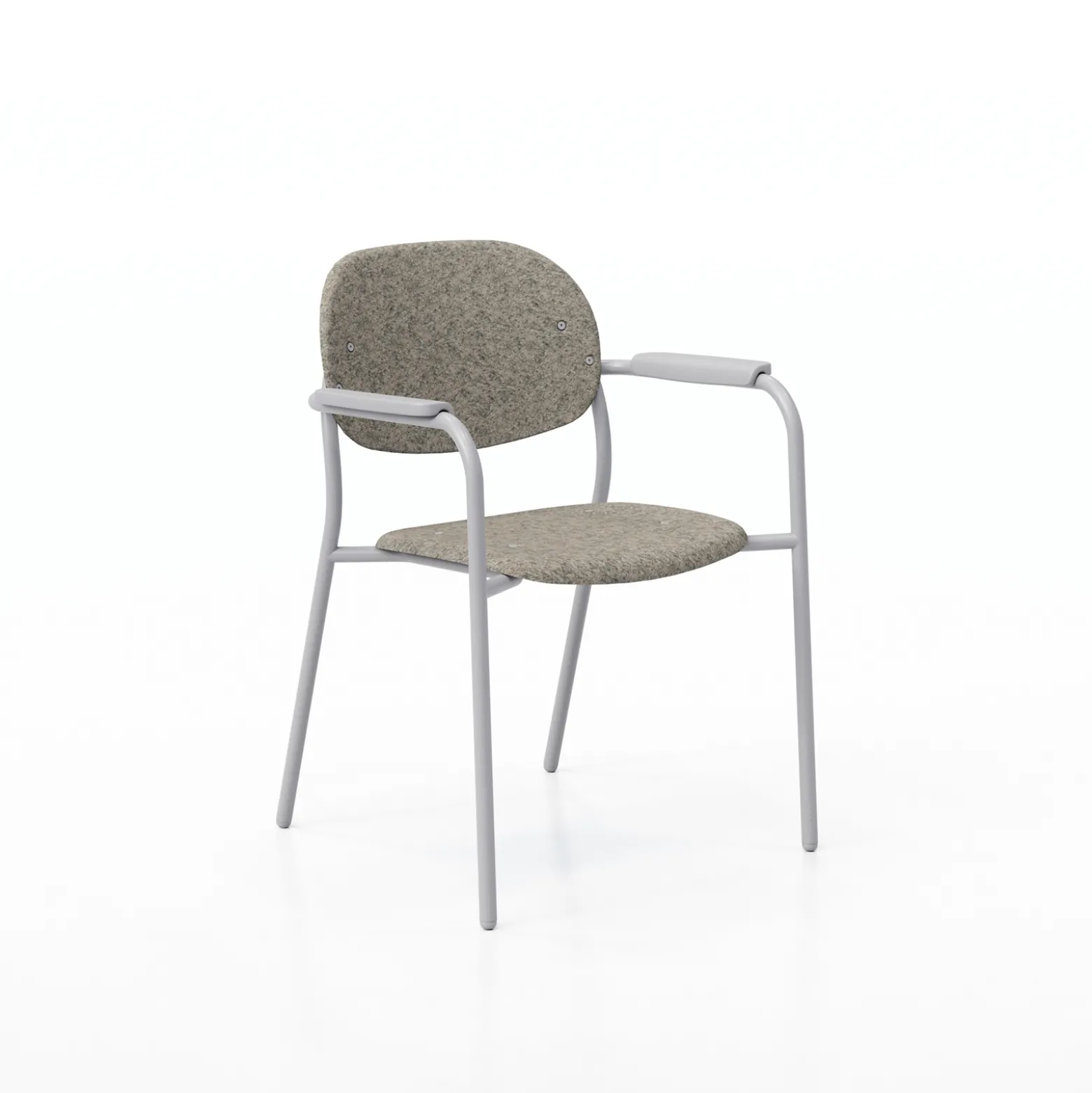 Tioga Guest Chair with Arms - PET Felt Seat and Back