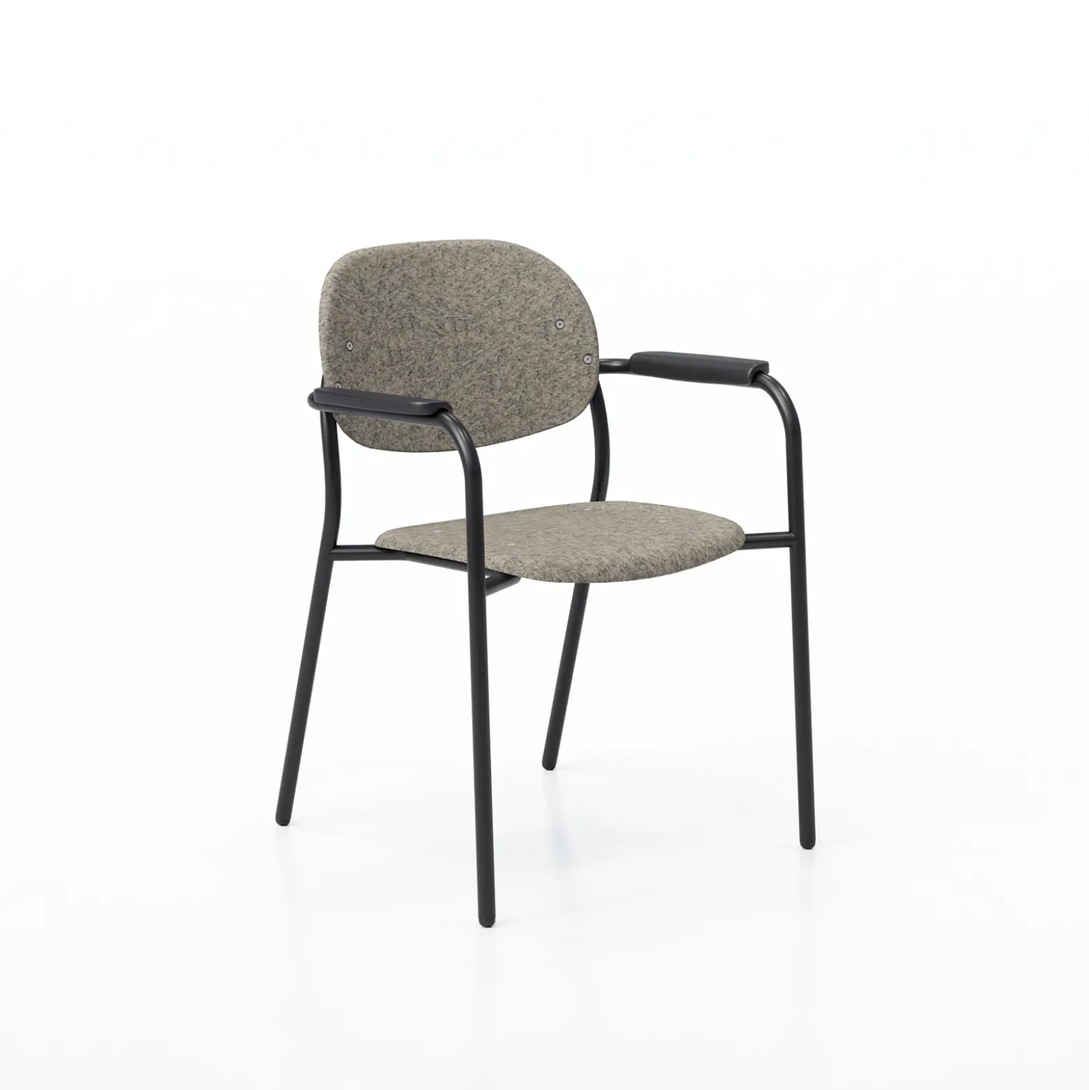 Tioga Guest Chair with Arms - PET Felt Seat and Back
