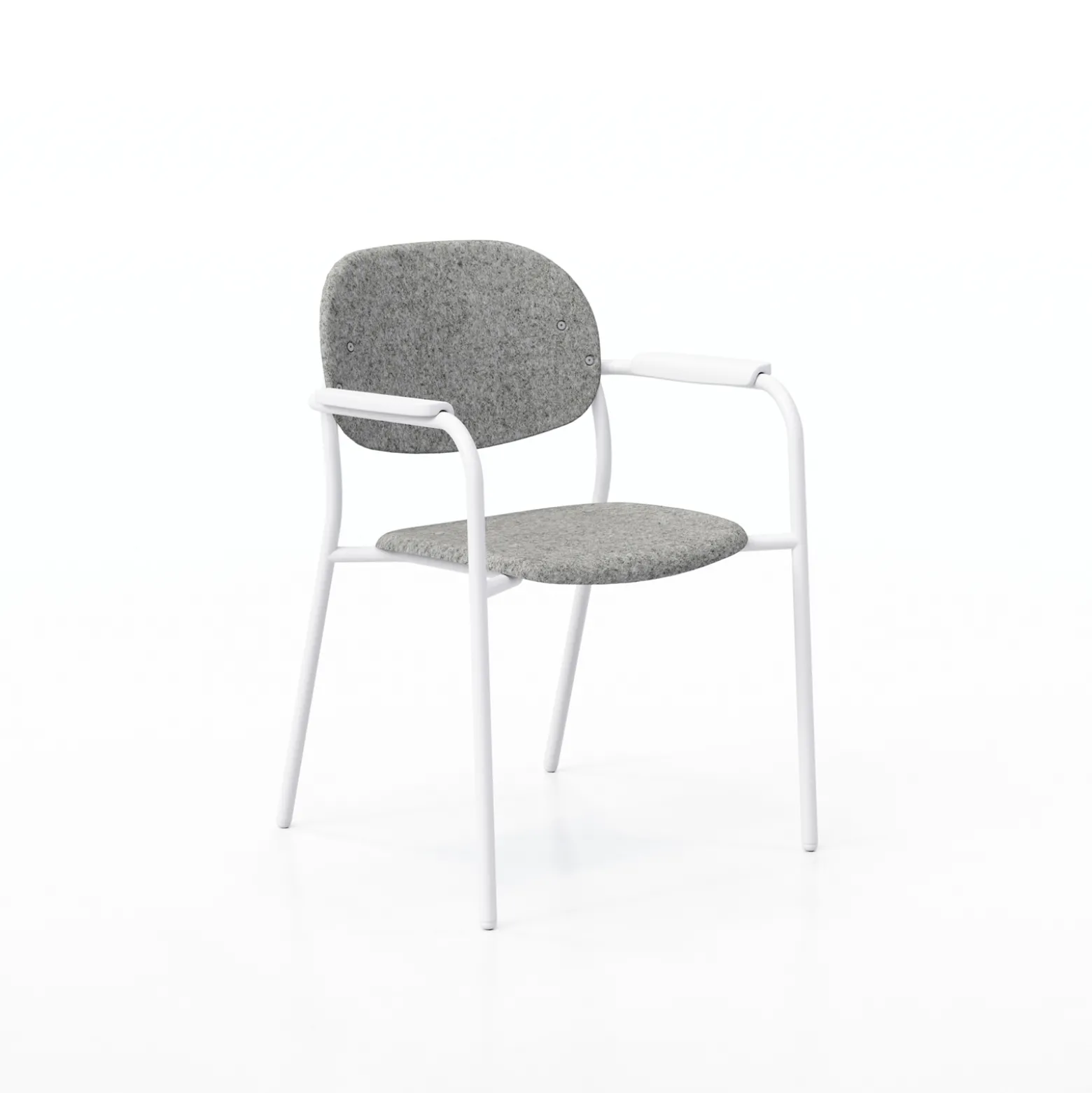Tioga Guest Chair with Arms - PET Felt Seat and Back