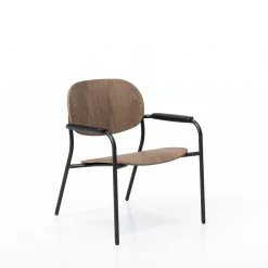 Tioga Lounge Chair with Arms - Laminate Seat & Back