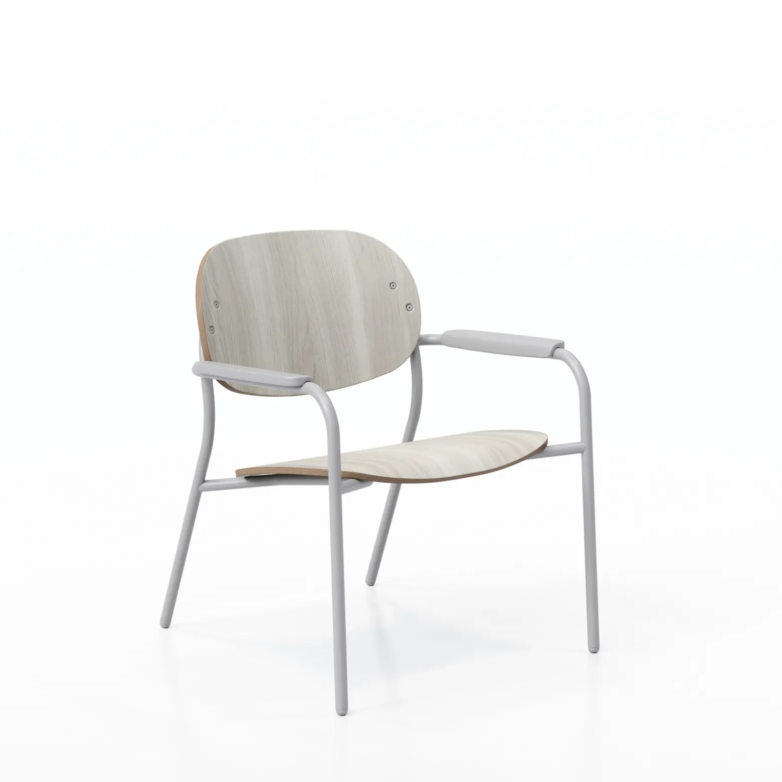 Tioga Lounge Chair with Arms - Laminate Seat & Back