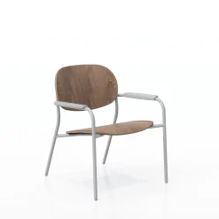 Tioga Lounge Chair with Arms - Laminate Seat & Back