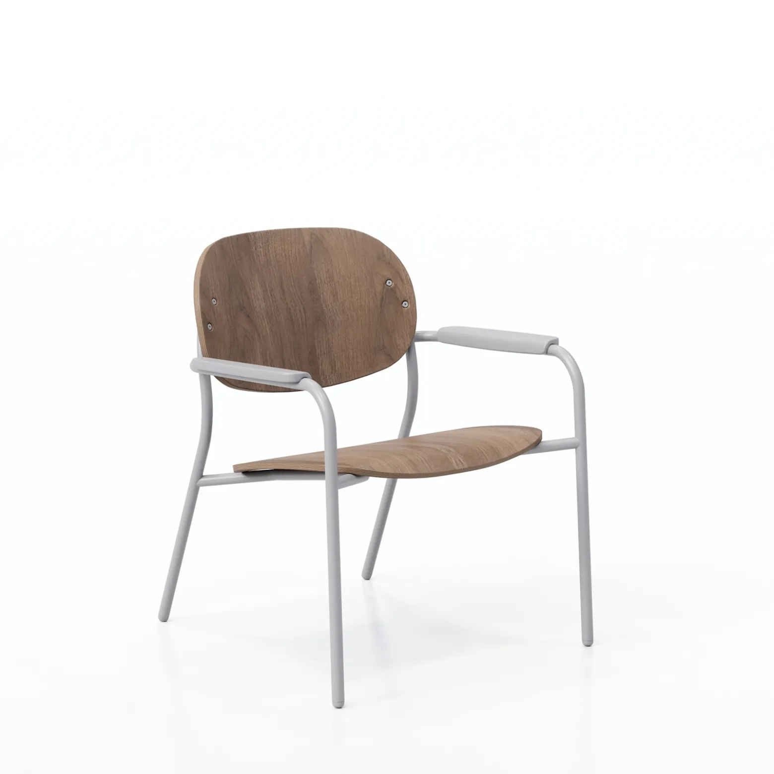 Tioga Lounge Chair with Arms - Laminate Seat & Back