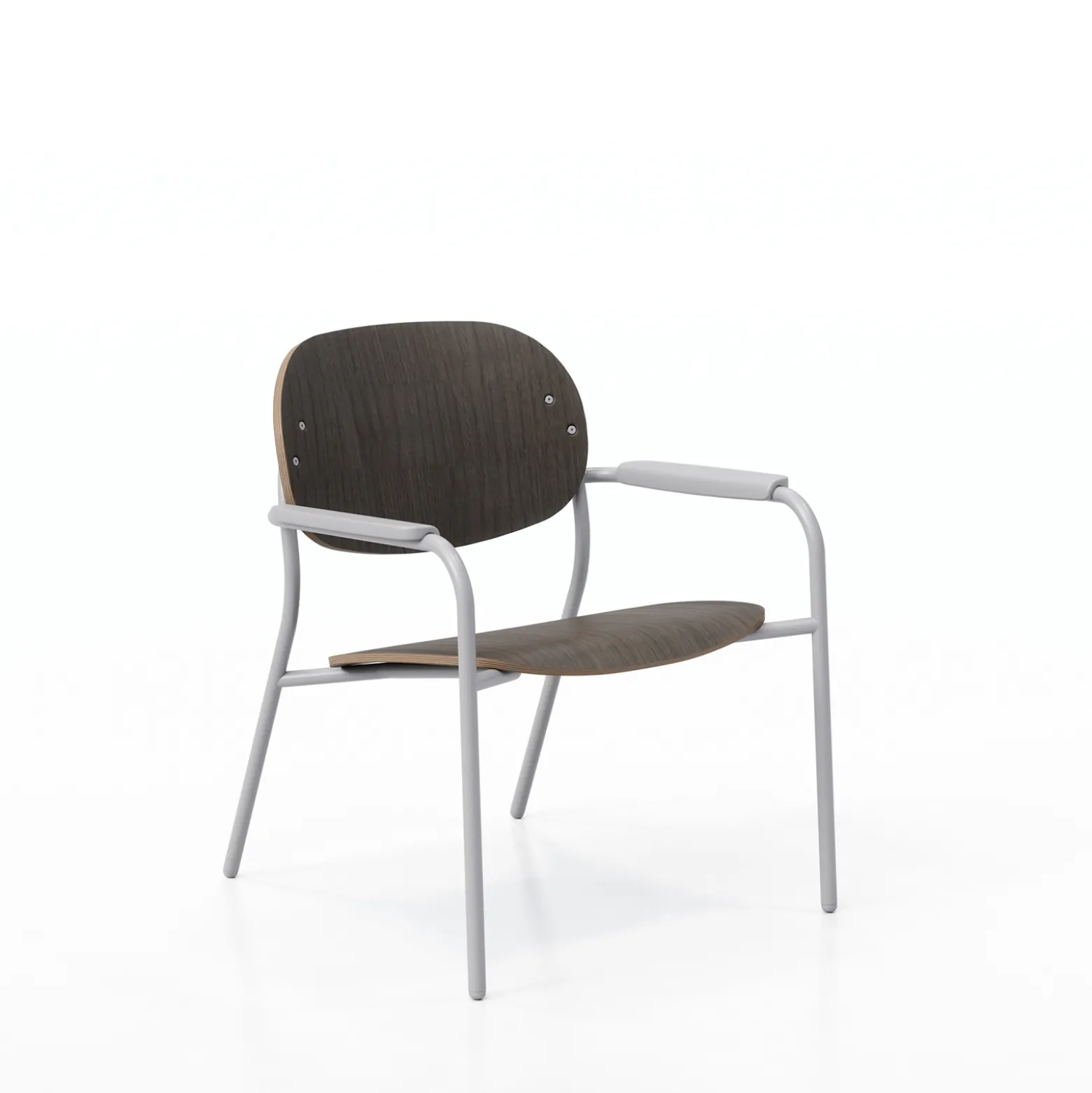 Tioga Lounge Chair with Arms - Laminate Seat & Back