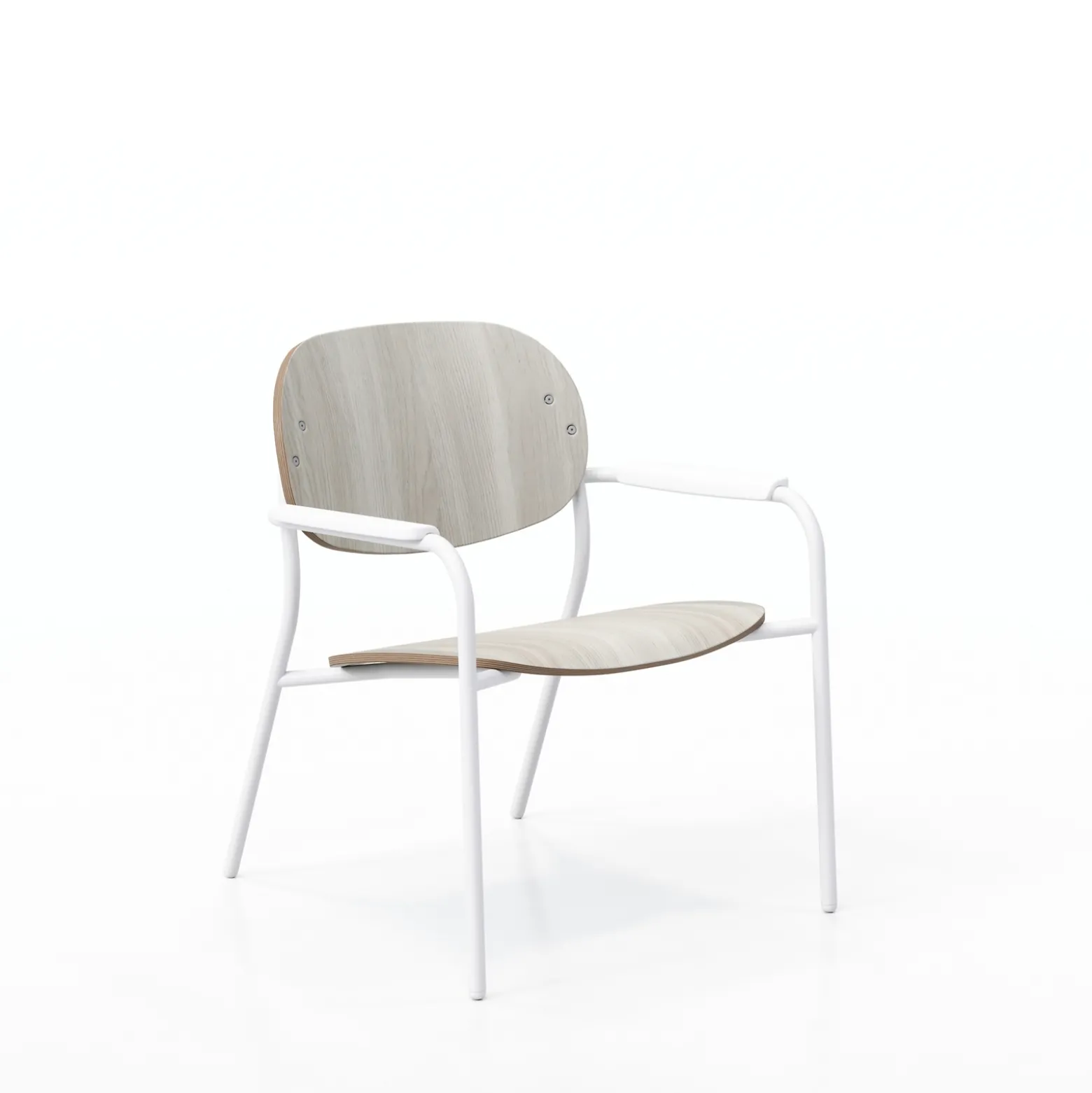 Tioga Lounge Chair with Arms - Laminate Seat & Back