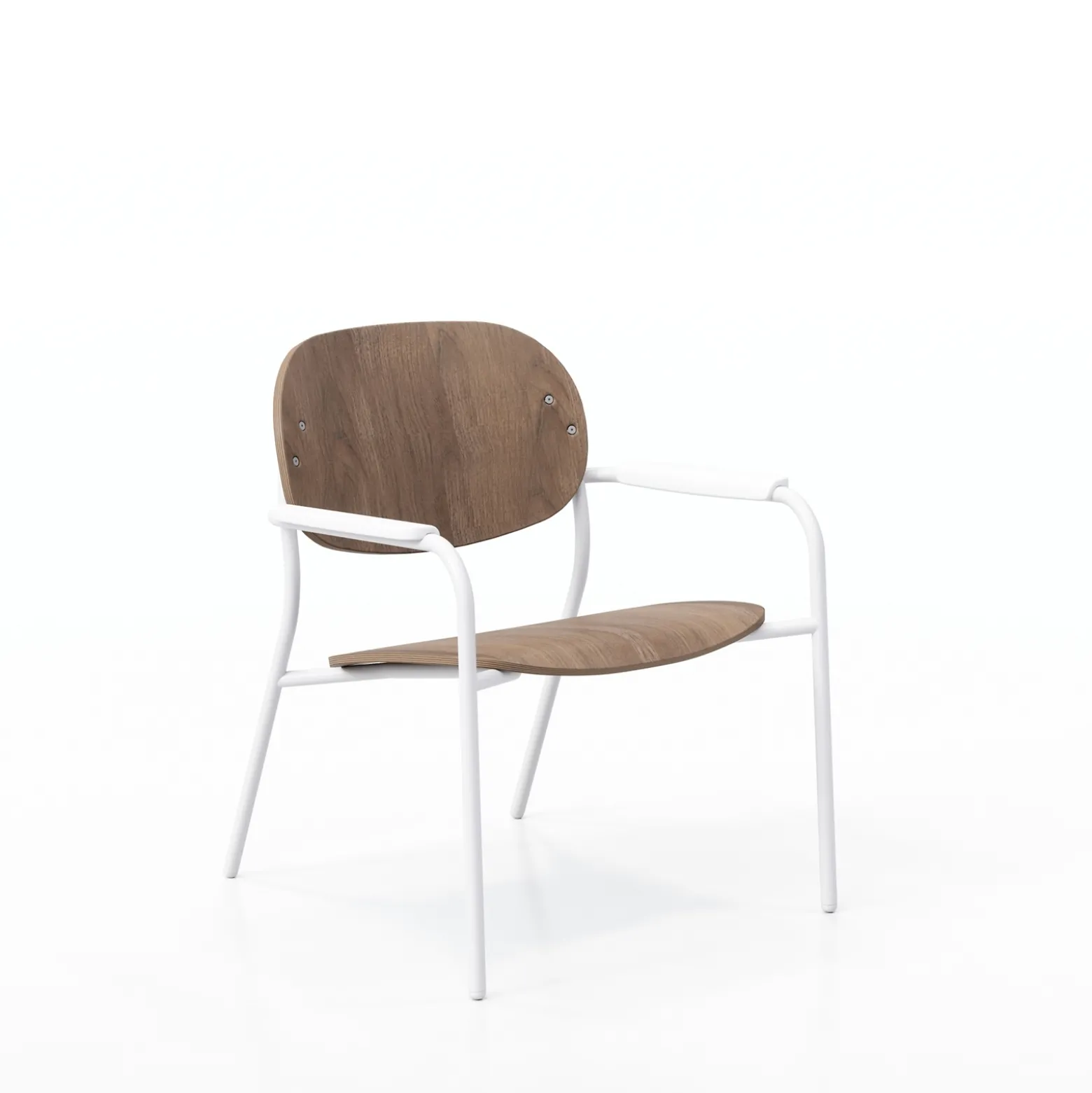 Tioga Lounge Chair with Arms - Laminate Seat & Back