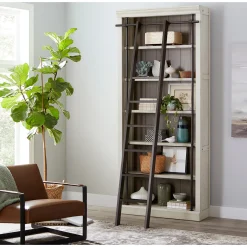Toulouse Six Shelf Bookcase with Ladder - 94"H