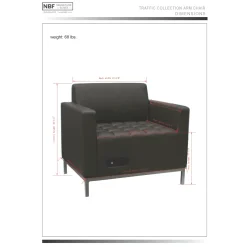 Traffic Modular Lounge Guest Chair with USB/Power