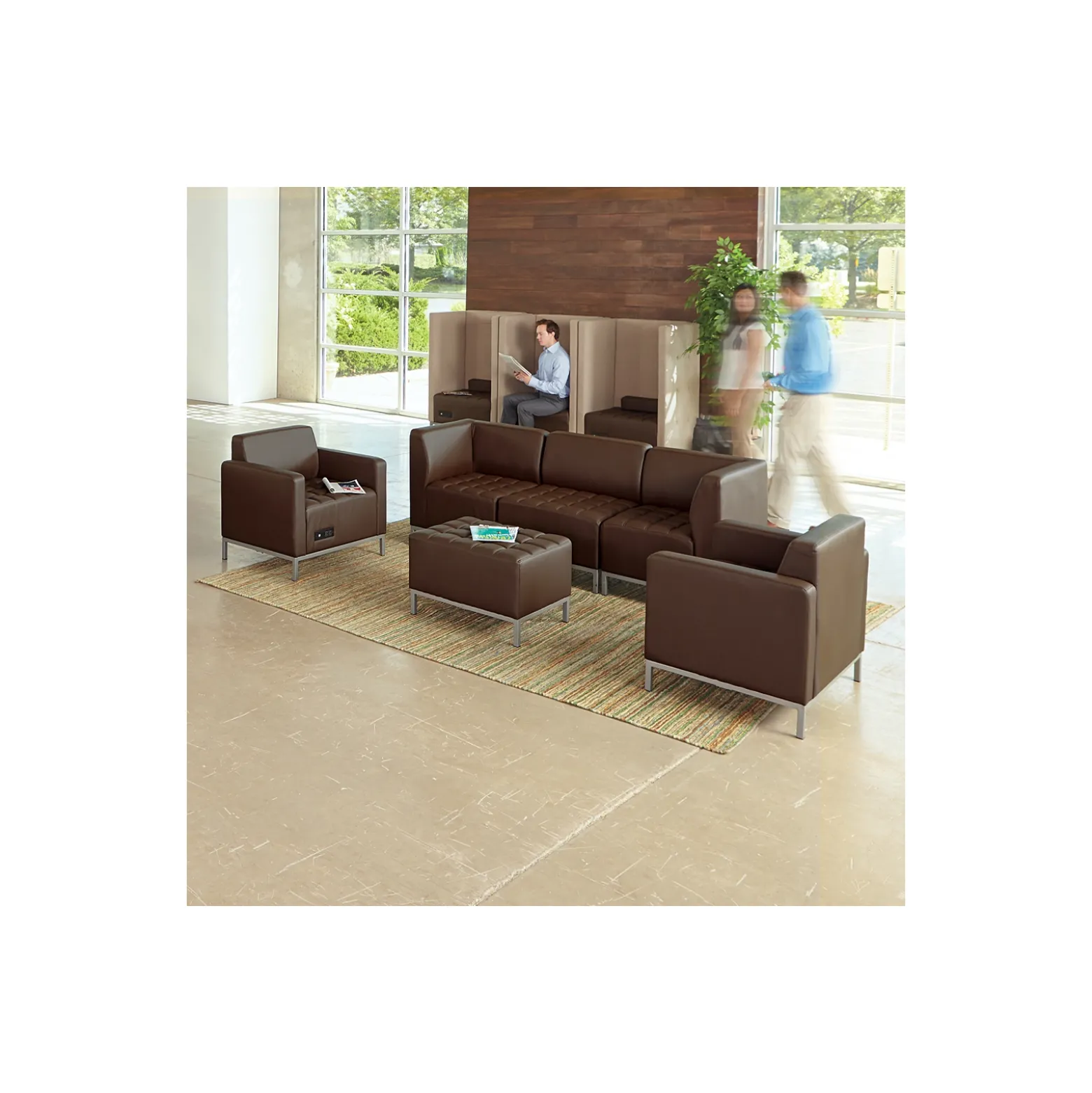 Traffic Modular Lounge Privacy Chair with USB/Power